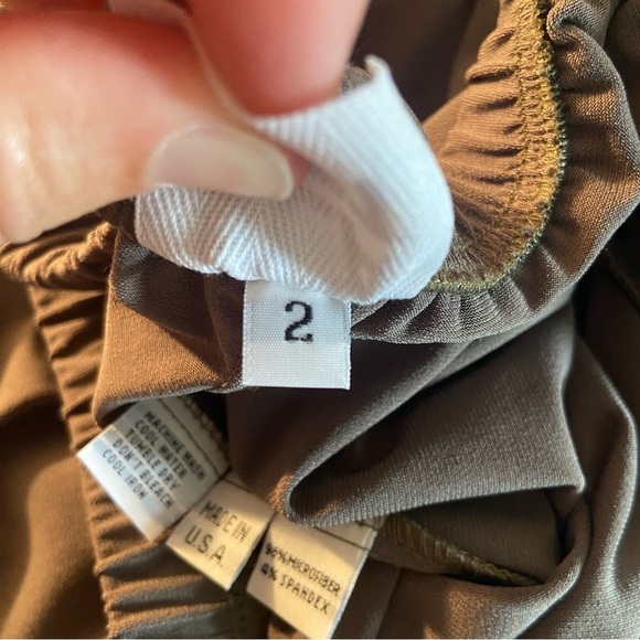 Planet by Lauren G Pull On Balloon Style Joggers Pants Olive Size 2 US 10-14 - Picture 7 of 7